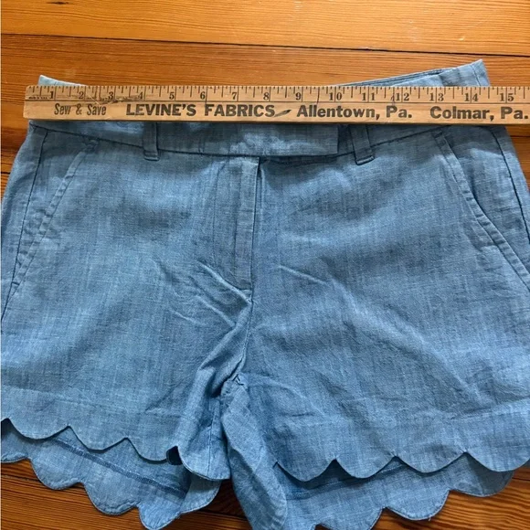 J. Crew Chambray Scalloped Shorts - Picture 5 of 6